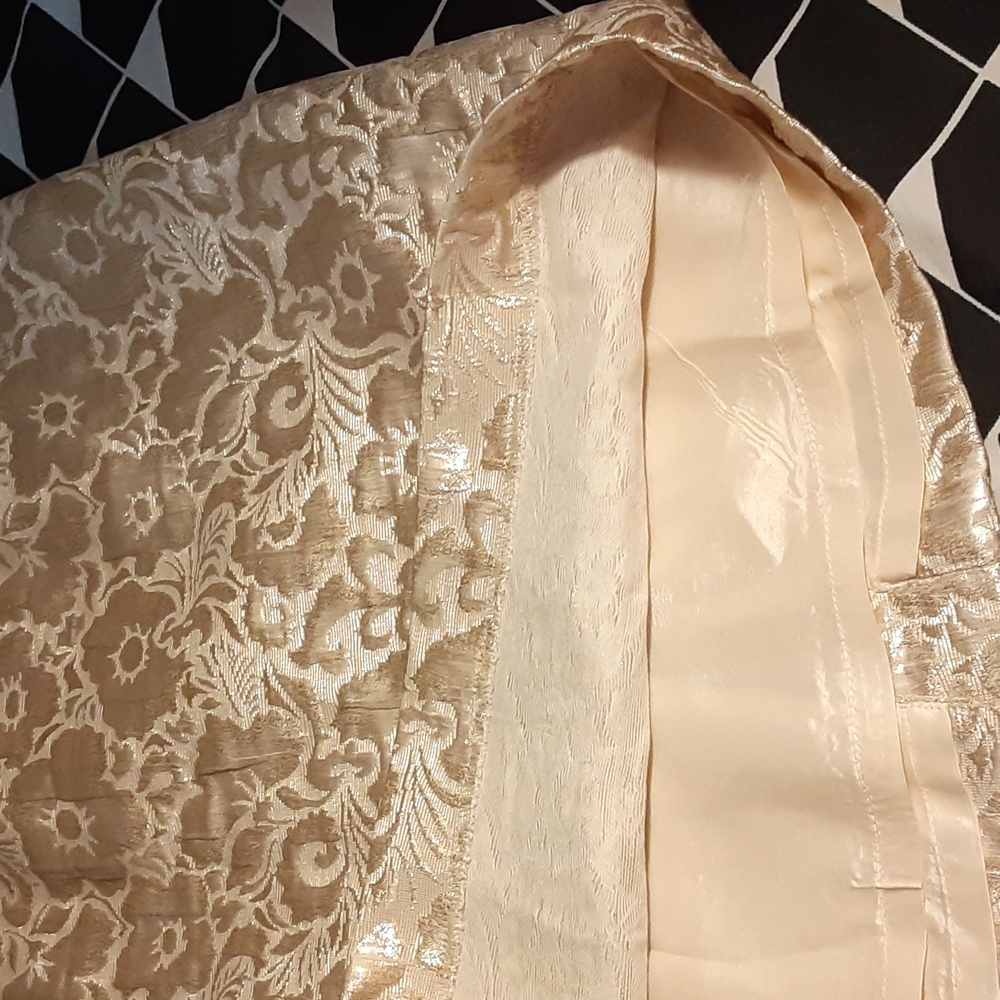 Loft Beige With Gold Threads Textured Pencil Skirt, 8 Petite View 6